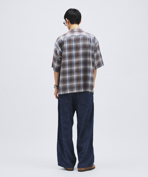 JOURNAL STANDARD（ジャーナルスタンダード）の「リネン ライク デニム ベルテッド パンツ（スラックス・メンズ・アイボリー/ブラウン/ネイビー・LARGE/MEDIUM/SMALL）」の8枚目の写真