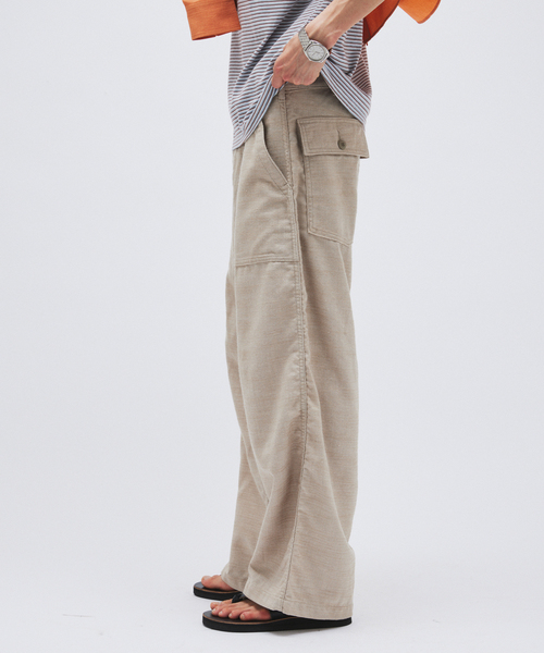 JOURNAL STANDARD（ジャーナルスタンダード）の「リネン ライク デニム ベルテッド パンツ（スラックス・メンズ・アイボリー/ブラウン/ネイビー・LARGE/MEDIUM/SMALL）」の17枚目の写真