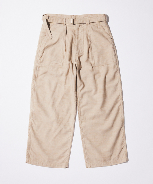 JOURNAL STANDARD（ジャーナルスタンダード）の「リネン ライク デニム ベルテッド パンツ（スラックス・メンズ・アイボリー/ブラウン/ネイビー・LARGE/MEDIUM/SMALL）」の22枚目の写真