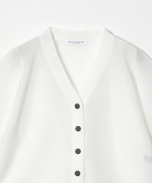 BEAUTY&YOUTH UNITED ARROWS(ビューティーアンドユースユナイテッドアローズ)の「Vネック 畦ニット カーディガン ウォッシャブル(カーディガン/ボレロ・レディース・ブラック/ブラウン系/ホワイト・FREE)」の10枚目の写真