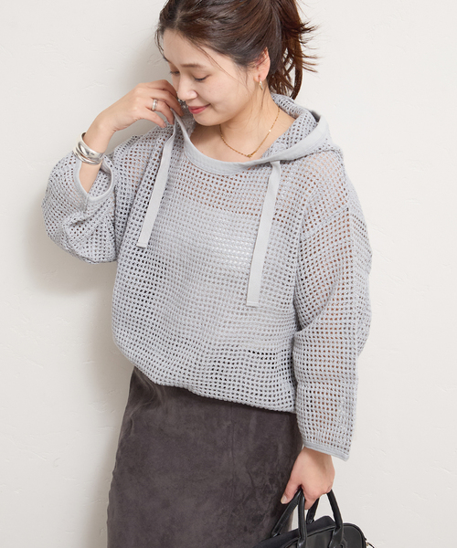 新品 ARMY TWILL メッシュ フーディー アーミーツイル 別注【ARMY TWILL/アーミーツイル】Cotton Mesh Hoodie（ニット