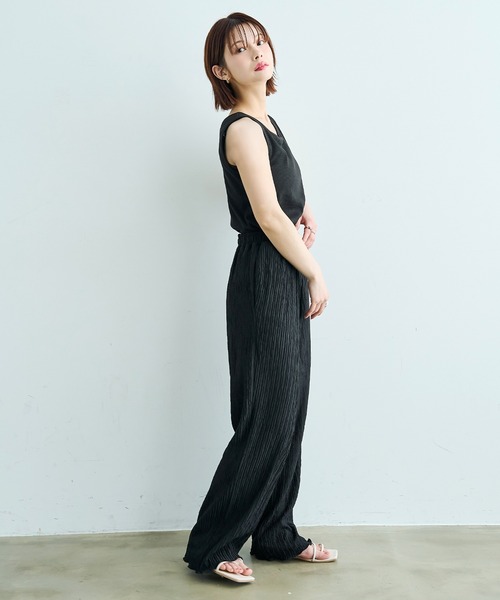 mil(ミル)の「【接触冷感・UVケア】 カット楊柳 リラックスパンツ 【587176】(その他パンツ・レディース・アッシュグレー/グレイッシュブルー/ブラック・FREE/S-Short/S-Regular/M-Short/M-Regular)」の7枚目の写真