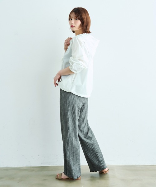 mil(ミル)の「【接触冷感・UVケア】 カット楊柳 リラックスパンツ 【587176】(その他パンツ・レディース・アッシュグレー/グレイッシュブルー/ブラック・FREE/S-Short/S-Regular/M-Short/M-Regular)」の10枚目の写真
