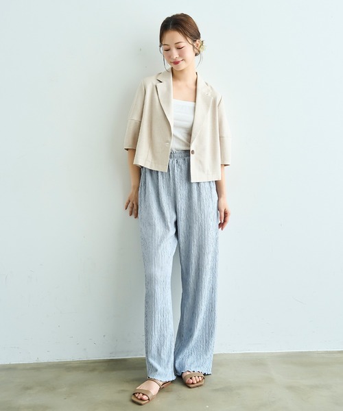 mil(ミル)の「【接触冷感・UVケア】 カット楊柳 リラックスパンツ 【587176】(その他パンツ・レディース・アッシュグレー/グレイッシュブルー/ブラック・FREE/S-Short/S-Regular/M-Short/M-Regular)」の17枚目の写真