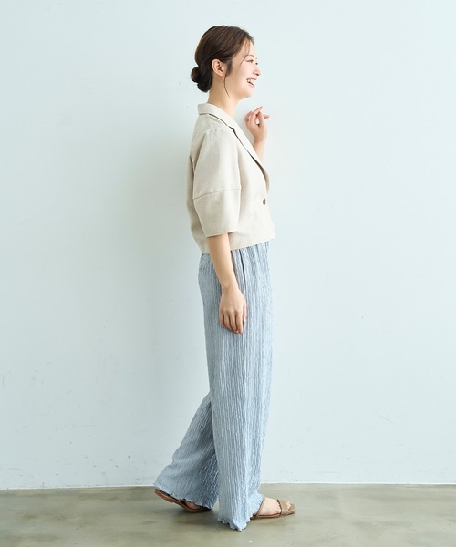 mil(ミル)の「【接触冷感・UVケア】 カット楊柳 リラックスパンツ 【587176】(その他パンツ・レディース・アッシュグレー/グレイッシュブルー/ブラック・FREE/S-Short/S-Regular/M-Short/M-Regular)」の18枚目の写真