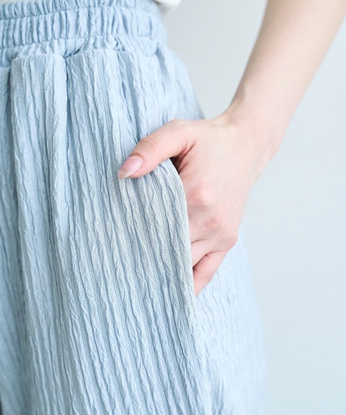 mil(ミル)の「【接触冷感・UVケア】 カット楊柳 リラックスパンツ 【587176】(その他パンツ・レディース・アッシュグレー/グレイッシュブルー/ブラック・FREE/S-Short/S-Regular/M-Short/M-Regular)」の21枚目の写真