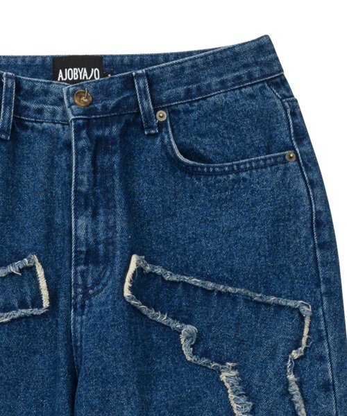 AJOBYAJO（アジョバイアジョ）の「Gun Washed Jeans [Navy]（デニムパンツ・レディース・その他・LARGE/MEDIUM）」の3枚目の写真