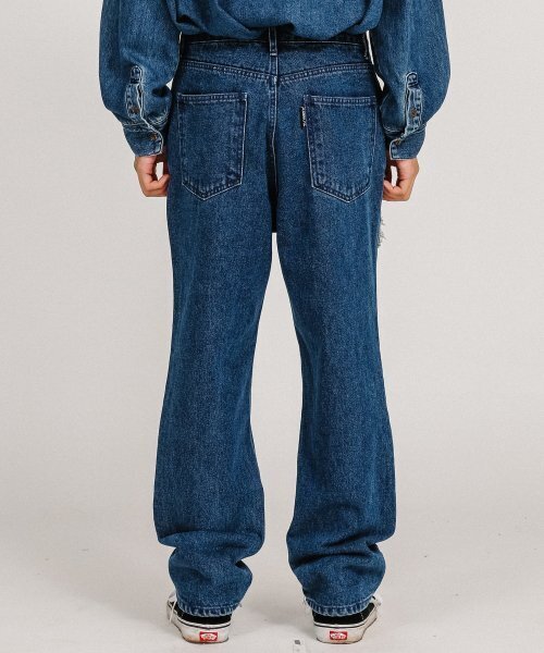 AJOBYAJO（アジョバイアジョ）の「Gun Washed Jeans [Navy]（デニムパンツ・レディース・その他・LARGE/MEDIUM）」の9枚目の写真