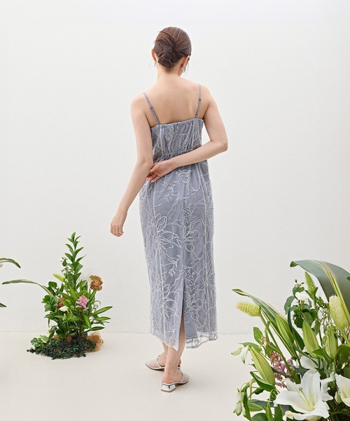 Kana(カナ)の「刺繍レースボリュームIラインドレスセットアップ パーティー 結婚式 お呼ばれ オケージョン(ドレス・レディース・ライトグレー/ブラック/ベージュ・M)」の22枚目の写真