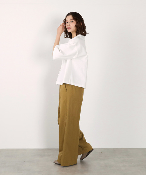 LOGEMENT DE CLAIRE(ロジュモンドクレール)の「【LOURMARIN】ビックカラープルオーバー(Tシャツ/カットソー・レディース・ブラック/ライトグレー/ブラウン/オフホワイト・FREE)」の11枚目の写真