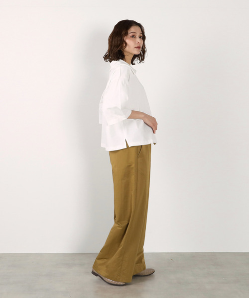 LOGEMENT DE CLAIRE(ロジュモンドクレール)の「【LOURMARIN】ビックカラープルオーバー(Tシャツ/カットソー・レディース・ブラック/ライトグレー/ブラウン/オフホワイト・FREE)」の15枚目の写真