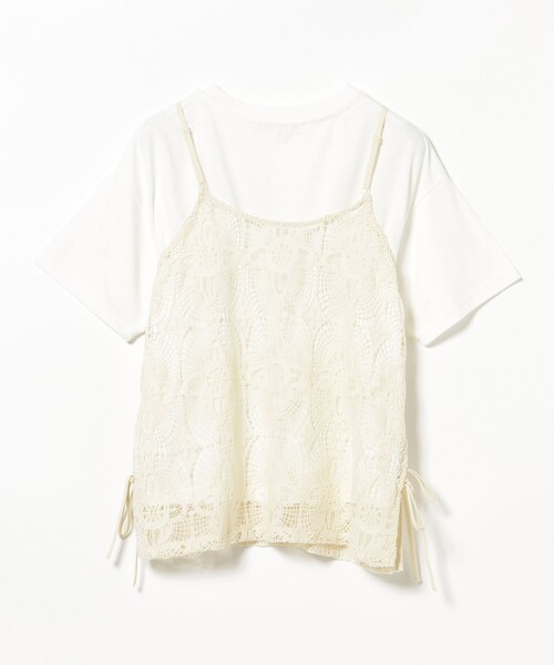 BEAMS HEART(ビームスハート)の「レースキャミソール ビスチェ × Tシャツ(セットアイテム)(Tシャツ/カットソー・レディース・ホワイト系その他5/チャコールグレー/ブラウン・FREE)」の22枚目の写真