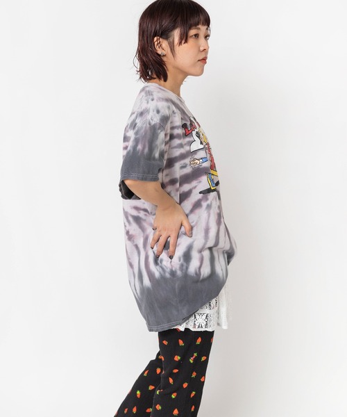 RNA(アールエヌエー)の「M2692 PINKMOTEL テディボーイプリントTEE(Tシャツ/カットソー・レディース・グレー/ピンク・MEDIUM)」の4枚目の写真