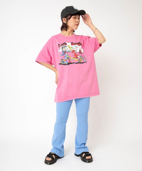 RNA(アールエヌエー)の「M2692 PINKMOTEL テディボーイプリントTEE(Tシャツ/カットソー・レディース・グレー/ピンク・MEDIUM)」の16枚目の写真