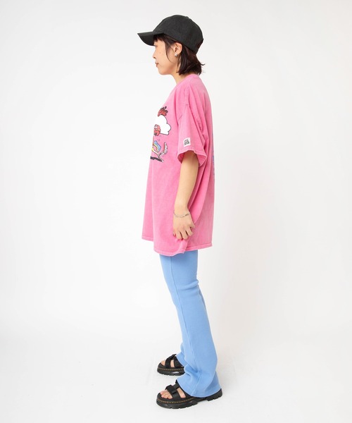 RNA(アールエヌエー)の「M2692 PINKMOTEL テディボーイプリントTEE(Tシャツ/カットソー・レディース・グレー/ピンク・MEDIUM)」の18枚目の写真