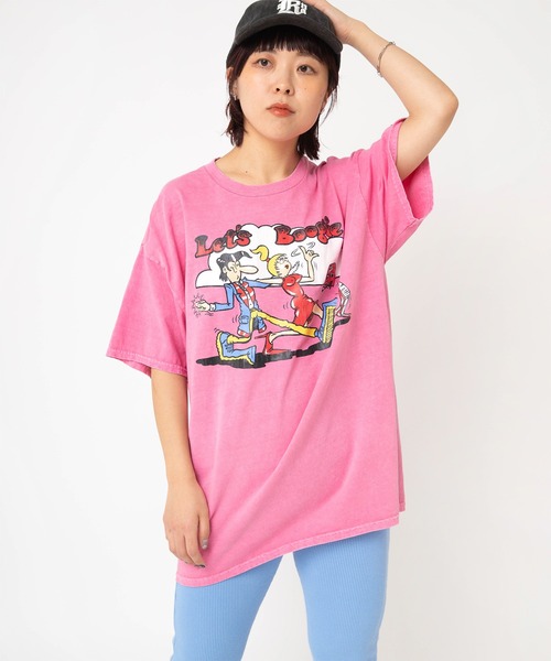 RNA(アールエヌエー)の「M2692 PINKMOTEL テディボーイプリントTEE(Tシャツ/カットソー・レディース・グレー/ピンク・MEDIUM)」の7枚目の写真