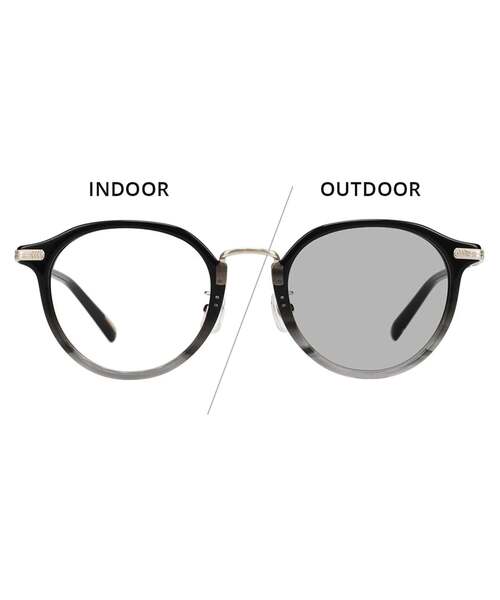 UNITED ARROWS（ユナイテッドアローズ）の「【WEB限定】Zoff｜UNITED ARROWS ユナイテッドアローズ ボストン型 調光サングラス｜クラウンパント メタル カラーレンズ 太縁フレーム おしゃれ 調光 紫外線で色が変わる 紫外線対策 UVカット ユニセックス（サングラス・レディース・ブラック系5/ブラウン・FREE）」の2枚目の写真