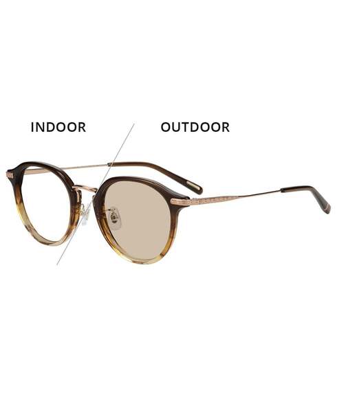 UNITED ARROWS（ユナイテッドアローズ）の「【WEB限定】Zoff｜UNITED ARROWS ユナイテッドアローズ ボストン型 調光サングラス｜クラウンパント メタル カラーレンズ 太縁フレーム おしゃれ 調光 紫外線で色が変わる 紫外線対策 UVカット ユニセックス（サングラス・レディース・ブラック系5/ブラウン・FREE）」の18枚目の写真