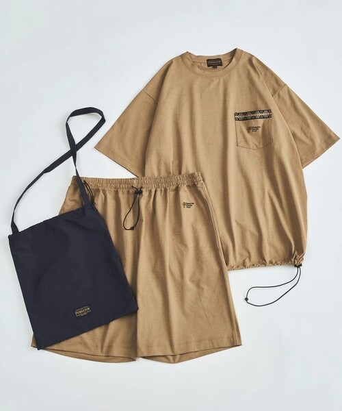 PENDLETON（ペンドルトン）の「【PENDLETON/ペンドルトン】Tee/Shorts/Bag SET（Tシャツ/カットソー・メンズ・ベージュ/ブラック・M/L/XL）」の2枚目の写真