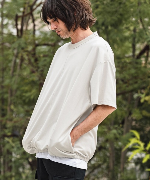 mt10469- Hem Shirring Short Sleeve Cut sew シャーリングTシャツ(S68926cmb)