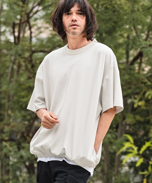 CAMBIO(カンビオ)の「mt10469- Hem Shirring Short Sleeve Cut sew シャーリングTシャツ(S68926cmb)(Tシャツ/カットソー・メンズ・ベージュ/キナリ/チャコールグレー/ブラック・L/M/S)」の19枚目の写真