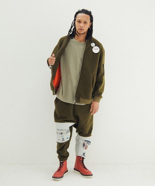 STOF(ストフ)の「VSJQ Mix MA-1 Blouson(ブルゾン・メンズ・カーキ/ブラック・M/S)」の9枚目の写真