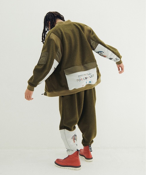 STOF(ストフ)の「VSJQ Mix MA-1 Blouson(ブルゾン・メンズ・カーキ/ブラック・M/S)」の10枚目の写真
