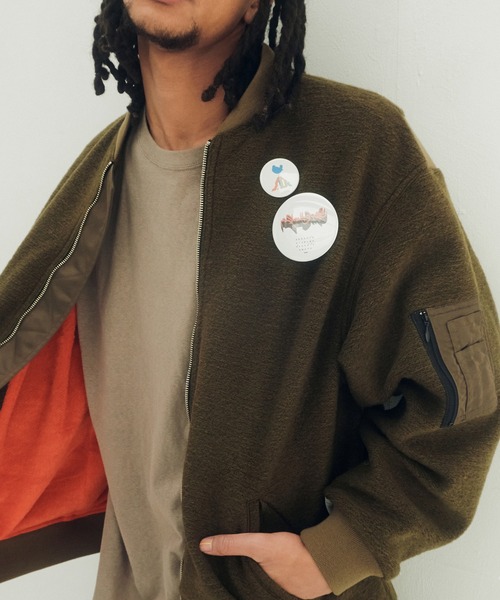 STOF(ストフ)の「VSJQ Mix MA-1 Blouson(ブルゾン・メンズ・カーキ/ブラック・M/S)」の12枚目の写真