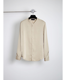 Espresso Band Collar Shirt_Beige