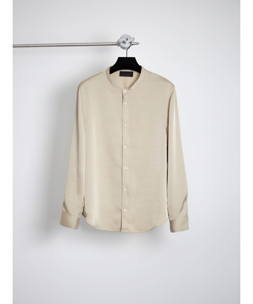 GOZER(ゴーザー)の「Espresso Band Collar Shirt_Beige(シャツ/ブラウス・メンズ・ベージュ・MEDIUM/LARGE)」の1枚目の写真