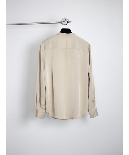 GOZER(ゴーザー)の「Espresso Band Collar Shirt_Beige(シャツ/ブラウス・メンズ・ベージュ・MEDIUM/LARGE)」の2枚目の写真
