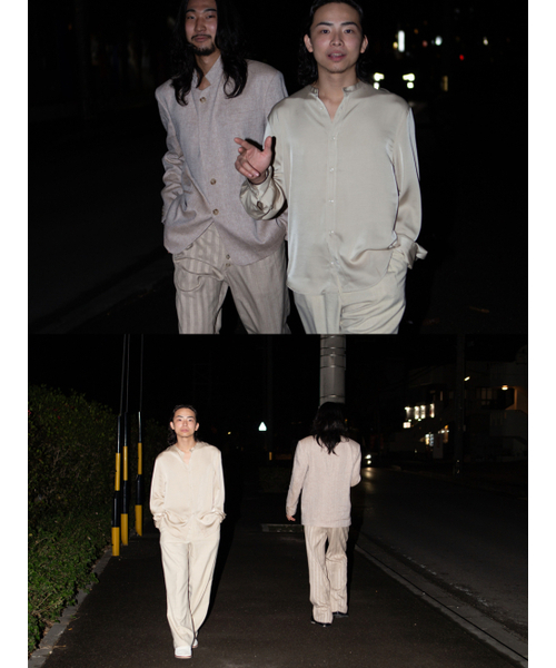 GOZER(ゴーザー)の「Espresso Band Collar Shirt_Beige(シャツ/ブラウス・メンズ・ベージュ・MEDIUM/LARGE)」の8枚目の写真