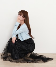 チュールティアードスカート