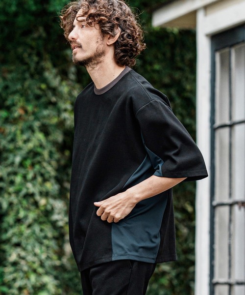 CAMBIO（カンビオ）の「mt10485- Ripple Span Short Sleeve Cut sew Tシャツ(S600726cmb)（Tシャツ/カットソー・メンズ・ミックスグレー/ブラック/ベージュ・L/M/S）」の12枚目の写真
