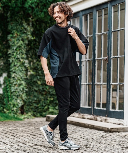 CAMBIO（カンビオ）の「mt10485- Ripple Span Short Sleeve Cut sew Tシャツ(S600726cmb)（Tシャツ/カットソー・メンズ・ミックスグレー/ブラック/ベージュ・L/M/S）」の13枚目の写真