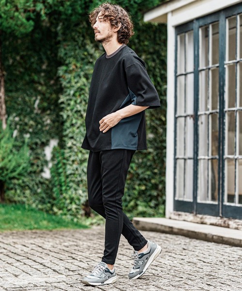 CAMBIO（カンビオ）の「mt10485- Ripple Span Short Sleeve Cut sew Tシャツ(S600726cmb)（Tシャツ/カットソー・メンズ・ミックスグレー/ブラック/ベージュ・L/M/S）」の14枚目の写真