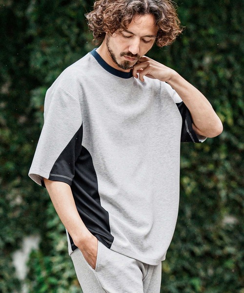 CAMBIO（カンビオ）の「mt10485- Ripple Span Short Sleeve Cut sew Tシャツ(S600726cmb)（Tシャツ/カットソー・メンズ・ミックスグレー/ブラック/ベージュ・L/M/S）」の16枚目の写真