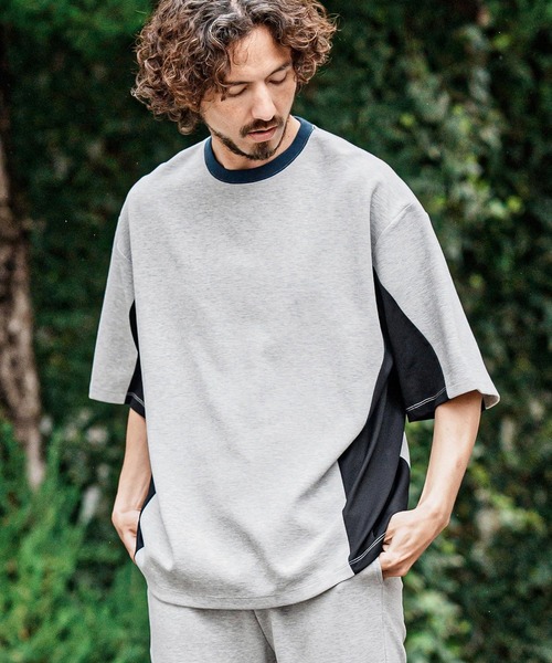 CAMBIO（カンビオ）の「mt10485- Ripple Span Short Sleeve Cut sew Tシャツ(S600726cmb)（Tシャツ/カットソー・メンズ・ミックスグレー/ブラック/ベージュ・L/M/S）」の17枚目の写真