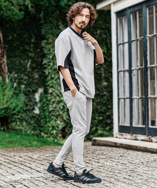 CAMBIO（カンビオ）の「mt10485- Ripple Span Short Sleeve Cut sew Tシャツ(S600726cmb)（Tシャツ/カットソー・メンズ・ミックスグレー/ブラック/ベージュ・L/M/S）」の19枚目の写真