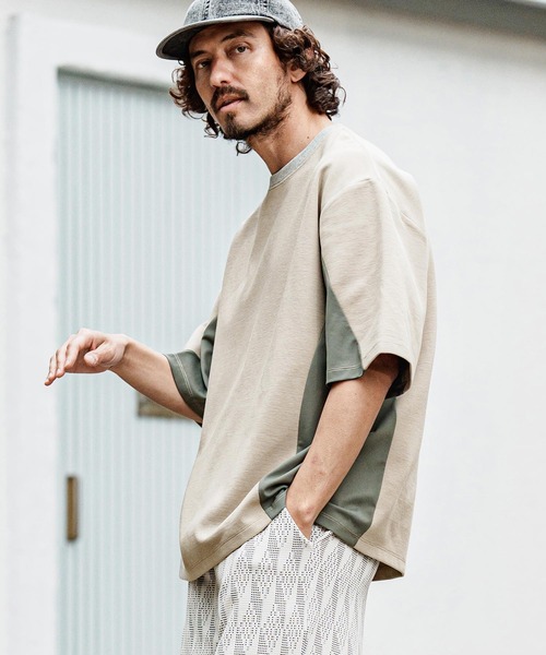 CAMBIO（カンビオ）の「mt10485- Ripple Span Short Sleeve Cut sew Tシャツ(S600726cmb)（Tシャツ/カットソー・メンズ・ミックスグレー/ブラック/ベージュ・L/M/S）」の21枚目の写真