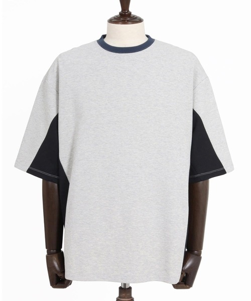 CAMBIO（カンビオ）の「mt10485- Ripple Span Short Sleeve Cut sew Tシャツ(S600726cmb)（Tシャツ/カットソー・メンズ・ミックスグレー/ブラック/ベージュ・L/M/S）」の5枚目の写真