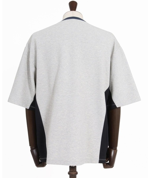 CAMBIO（カンビオ）の「mt10485- Ripple Span Short Sleeve Cut sew Tシャツ(S600726cmb)（Tシャツ/カットソー・メンズ・ミックスグレー/ブラック/ベージュ・L/M/S）」の6枚目の写真