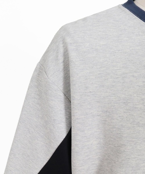 CAMBIO（カンビオ）の「mt10485- Ripple Span Short Sleeve Cut sew Tシャツ(S600726cmb)（Tシャツ/カットソー・メンズ・ミックスグレー/ブラック/ベージュ・L/M/S）」の8枚目の写真