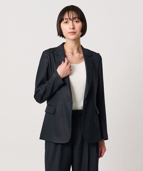 UNITED ARROWS(ユナイテッドアローズ)の「Spiree IAS テーラード ジャケット ‐UVカット 接触冷感 ウォッシャブル‐(テーラードジャケット・レディース・ネイビー/ナチュラル・36/38/34/40)」の2枚目の写真