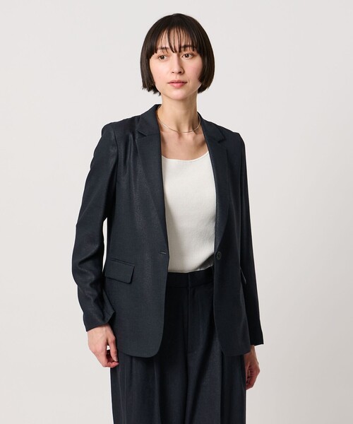 UNITED ARROWS(ユナイテッドアローズ)の「Spiree IAS テーラード ジャケット ‐UVカット 接触冷感 ウォッシャブル‐(テーラードジャケット・レディース・ネイビー/ナチュラル・36/38/34/40)」の3枚目の写真
