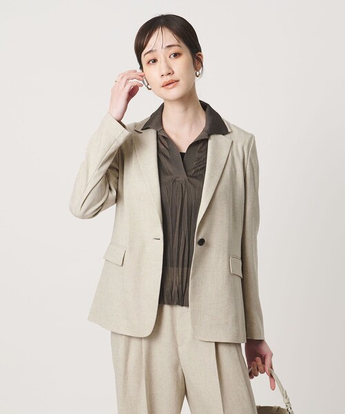 UNITED ARROWS(ユナイテッドアローズ)の「Spiree IAS テーラード ジャケット ‐UVカット 接触冷感 ウォッシャブル‐(テーラードジャケット・レディース・ネイビー/ナチュラル・36/38/34/40)」の9枚目の写真