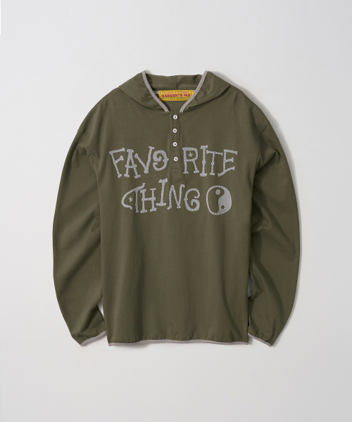 Binding Flock Hoodie Longsleeve (KHAKI)（パーカー）｜GARMENTS FAB