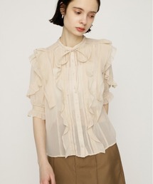 SLY（スライ）の「FRONT FRILL BL フロントフリルブラウス 春服 夏服（シャツ/ブラウス）」