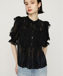 SLY（スライ）の「FRONT FRILL BL フロントフリルブラウス 春服 夏服（シャツ/ブラウス）」