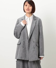 麻調ダブルジャケット